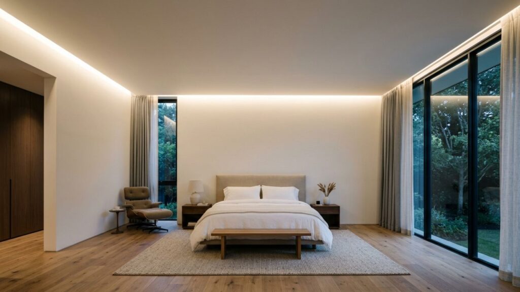 Iluminacao-indireta-3-1024x576 Adeus ao teto de gesso com dezenas de spots fortes: a nova tendência é mais elegante e usa iluminação indireta nos perfis de LED