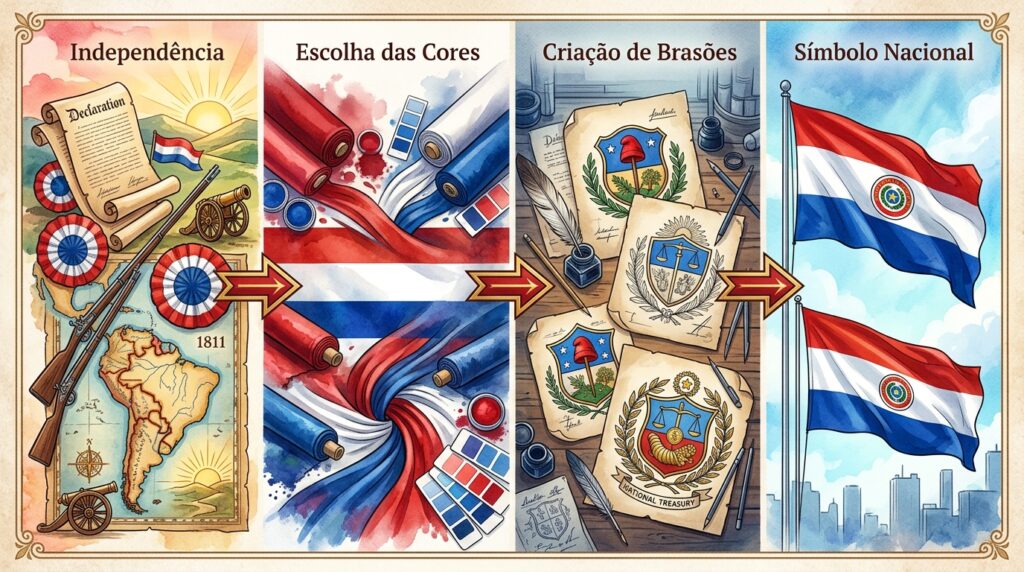Tricolor com brasão: por que o Paraguai é o único país com bandeira diferente dos dois lados