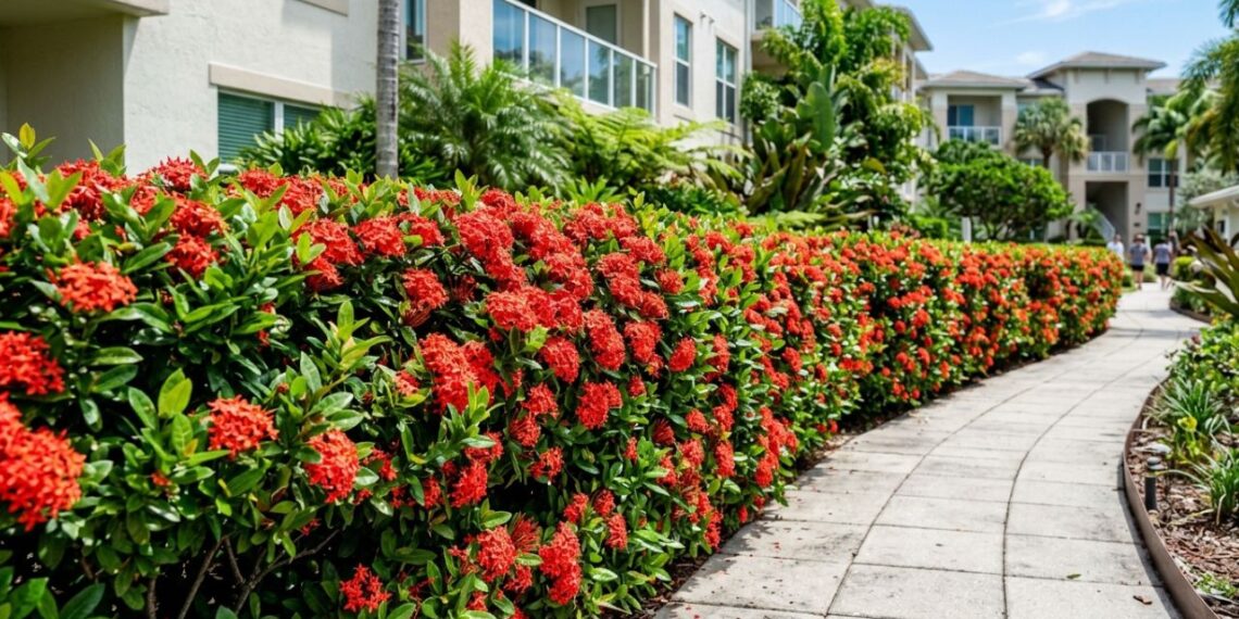 A planta arbustiva mais usada em condomínios: como cuidar da ixora e fazer os buquês vermelhos explodirem