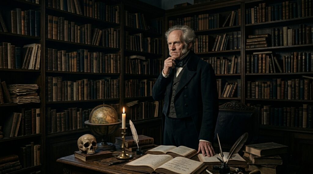 Frase do dia de Arthur Schopenhauer, filósofo alemão e crítico da ambição humana: "Todo homem toma os limites do seu próprio campo de visão como os limites do mundo"