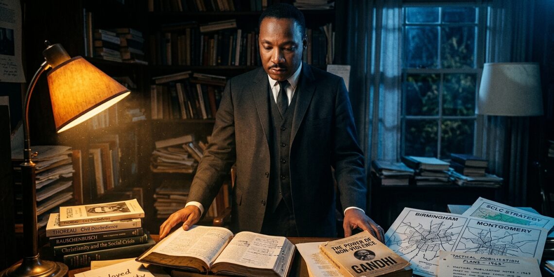 Martin Luther King Jr. sobre Mahatma Gandhi “De Jesus Cristo recebi a minha inspiração e a minha mensagem; de Mahatma Gandhi, recebi o método e a técnica para transformá-la em uma força viva de libertação.”