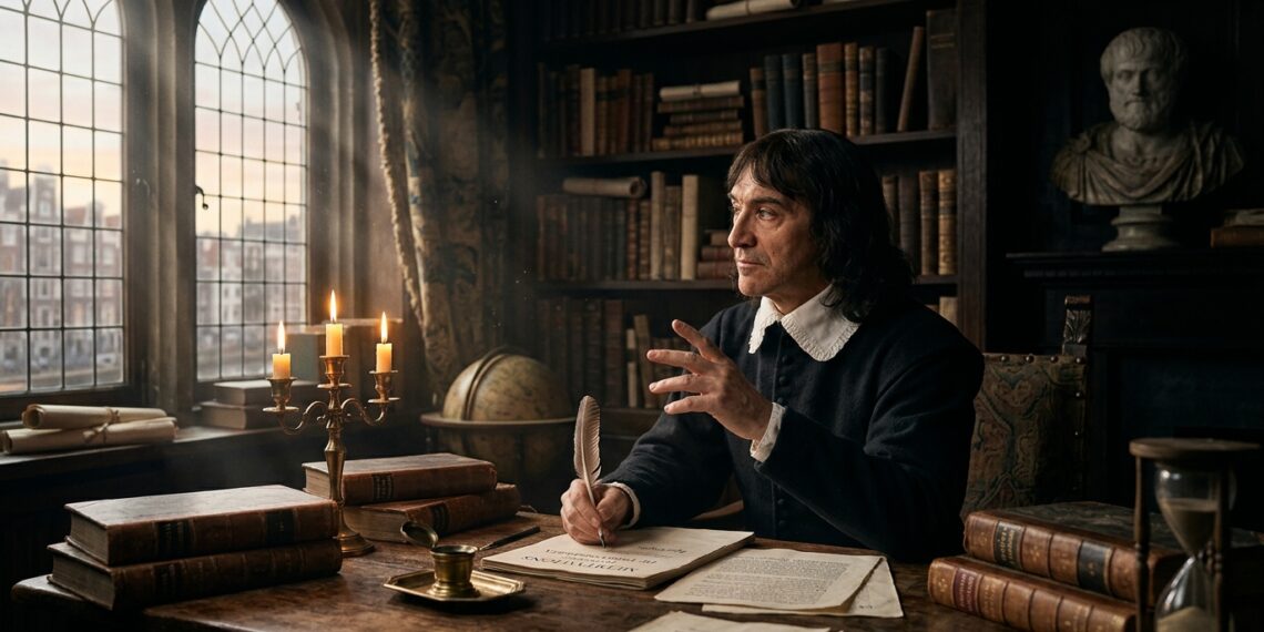 René Descartes sobre Aristóteles “Aristóteles foi a mente mais vasta de seu tempo, um gigante sobre cujos ombros a Europa descansou por séculos; meu único crime foi desejar andar com meus próprios pés.”