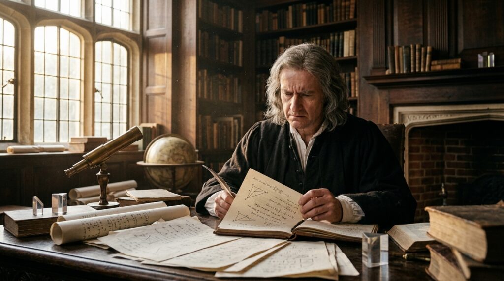 Voltaire sobre Isaac Newton “Se a verdadeira grandeza consiste em ter recebido do Céu um gênio poderoso e tê-lo empregado para iluminar a si mesmo e aos outros, Newton é o maior homem que já existiu.”