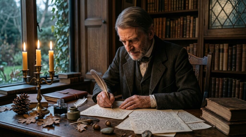 Frase do dia de Ralph Waldo Emerson, filósofo americano e transcendentalista: "Não vá aonde o caminho leva; vá onde não há caminho e deixe um rastro”