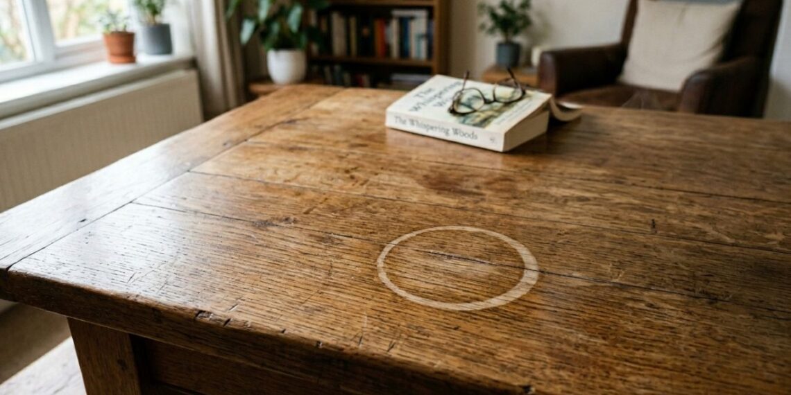 Como tirar marca circular de copo molhado da mesa de madeira envernizada: o truque fácil de esfregar um pingo de maionese com óleo que sempre funciona