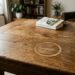 Como tirar marca circular de copo molhado da mesa de madeira envernizada: o truque fácil de esfregar um pingo de maionese com óleo que sempre funciona