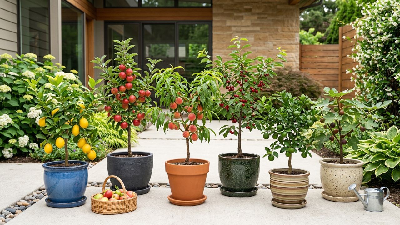 5 árvores frutíferas em miniatura cujas raízes não danificam os muros de divisa, perfeitas para quintais cimentados