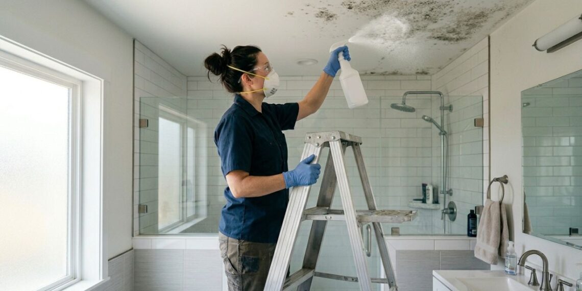 Como tirar manchas de mofo do teto do banheiro: o truque fácil de borrifar água sanitária com açúcar que está na moda nas redes sociais