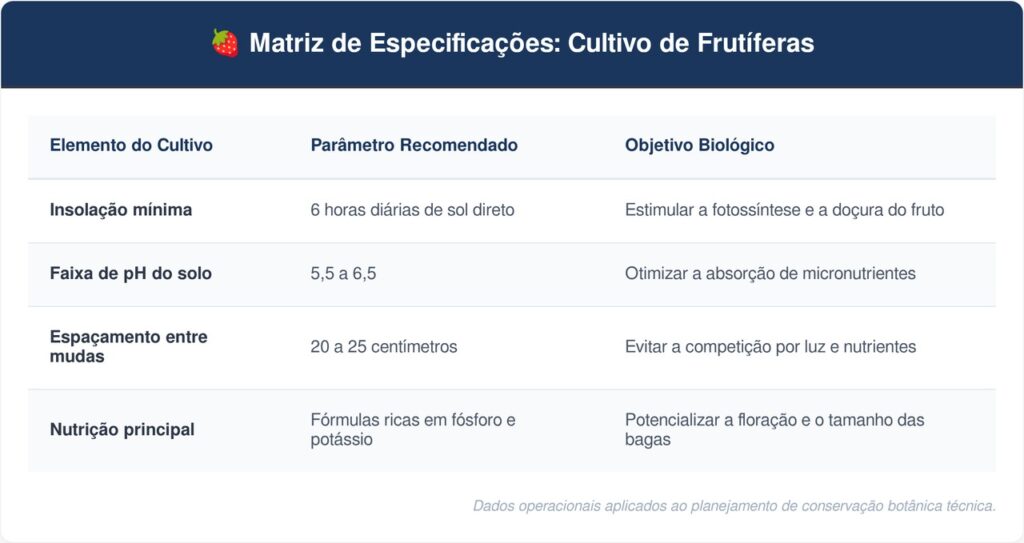 Morangos-tabela-1024x543 Como plantar morango em floreiras suspensas com um cuidado no solo que faz diferença no crescimento dos frutos