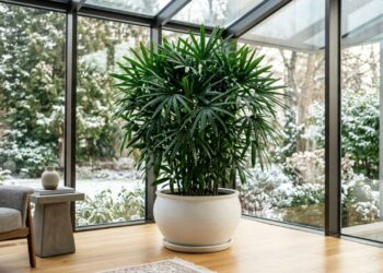 Essa palmeira é ideal para o seu jardim de inverno: não racha o piso, proporciona um ar purificado e um verde elegante