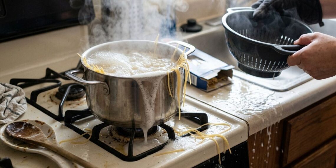 Como evitar que a água do macarrão ferva e transborde sujando o fogão todo: o truque fácil de atravessar uma colher de pau em cima da panela que sempre funciona