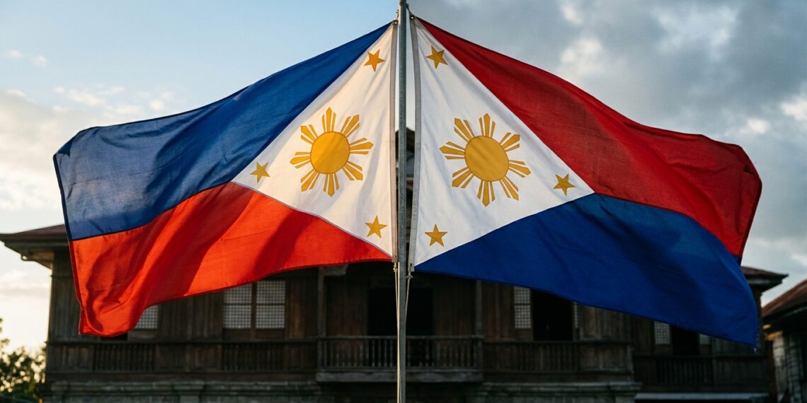 A bandeira das Filipinas possui um significado que muda em tempos de guerra