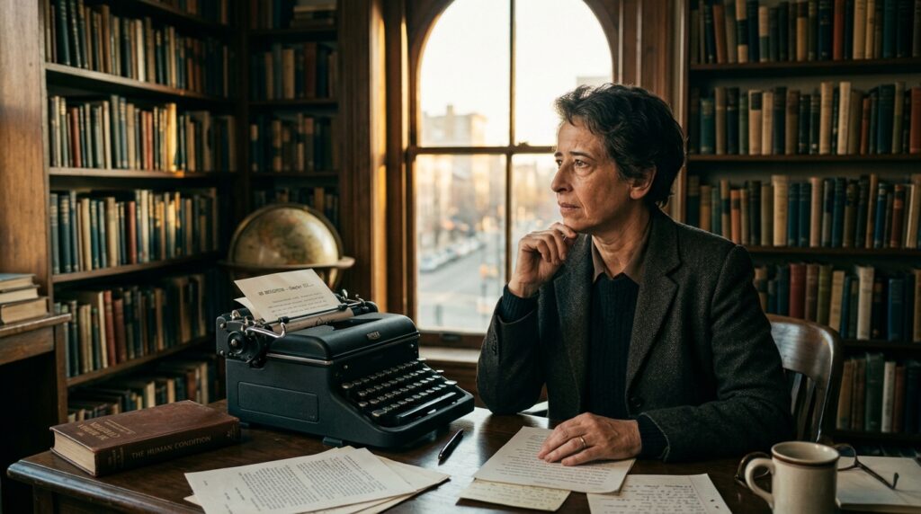 Frase do dia de Hannah Arendt, filósofa alemã e pensadora da ação humana: "A ação, a única capacidade que corresponde ao fato da natalidade, é política por natureza"