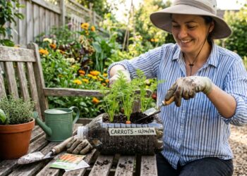 Como plantar cenoura em garrafas PET fundas com o solo certo para a raiz crescer reta e forte
