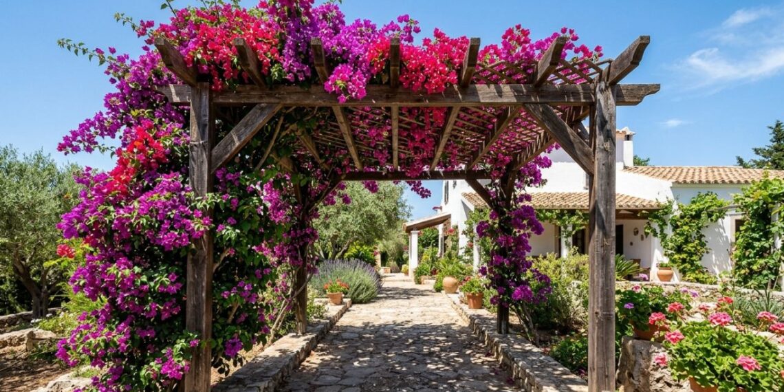 A trepadeira mais colorida para cultivar em pergolados: como cuidar da primavera e fazer florescer no calor