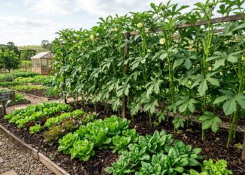 O quiabo cresce alto, mas é melhor não plantá-lo perto desta trepadeira: onde plantá-lo para aproveitar a sombra gerada