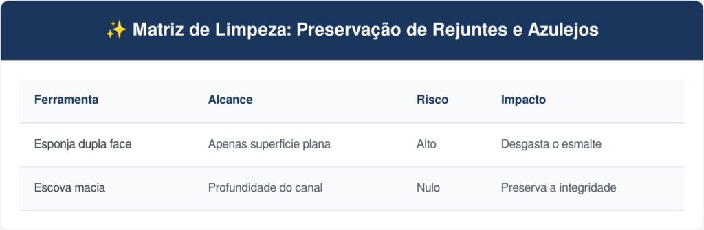 Rejunte-escuro-tabela-1024x335 Como limpar e desencardir o rejunte escuro do azulejo na região do fogão: o truque fácil de aplicar uma pasta de sapólio cremoso e esfregar com escova de dentes