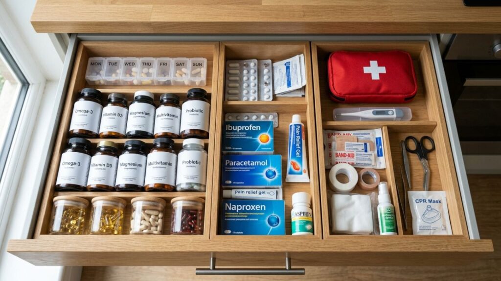Remedios-e-vitaminas-3-1024x576 Pare de guardar remédios e vitaminas no armário do banheiro: essa é a maneira correta de armazenar no quarto para evitar que o vapor e o calor alterem as fórmulas