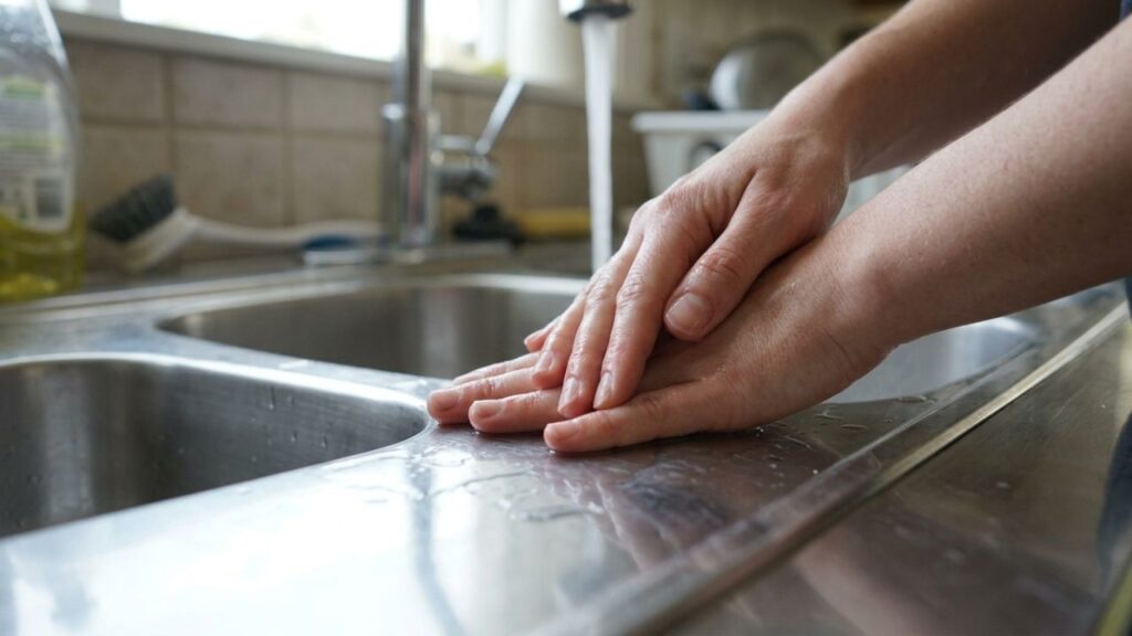 Remover-o-cheiro-forte-3-1024x576 Como remover o cheiro forte de alho e cebola das mãos: o truque fácil de esfregar os dedos na pia de inox sob a água que está na moda