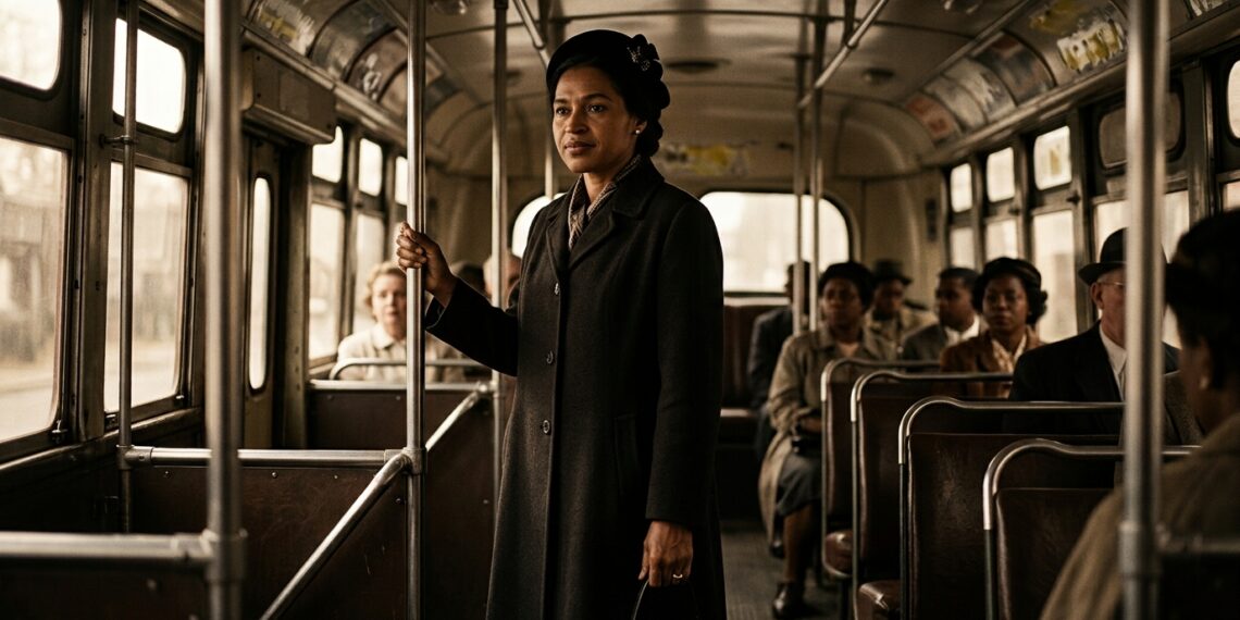 Rosa Parks, ativista americana, em uma frase que mudou a história: "Não pela raiva, mas pela dignidade humana que ninguém pode tirar"