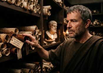 Sêneca sobre Epicuro “Costumo cruzar até o acampamento inimigo, não como um desertor, mas como um explorador; e lá encontro em Epicuro algumas das palavras mais nobres sobre a verdadeira liberdade da alma.”