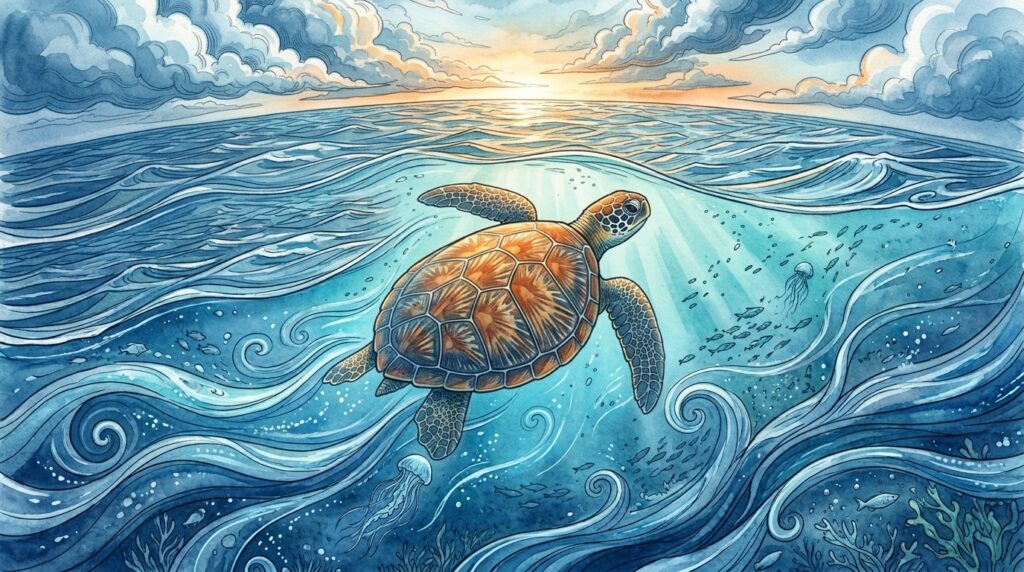Como as tartarugas-marinhas atravessam oceanos usando uma habilidade que intriga a ciência