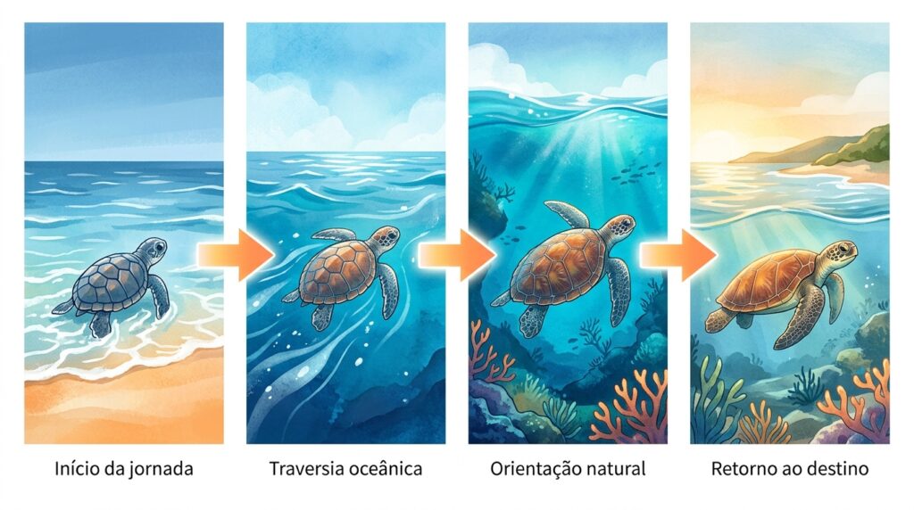 Como as tartarugas-marinhas atravessam oceanos usando uma habilidade que intriga a ciência