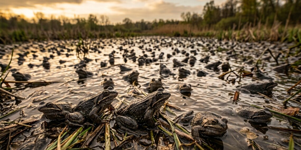 O sapo que desova em nuvens de milhões: reprodução explosiva de uma só vez