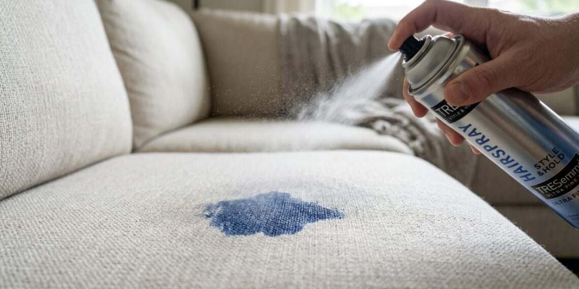 Colocar laquê de cabelo em manchas de tinta de caneta no sofá: para que serve e por que você deve fazer