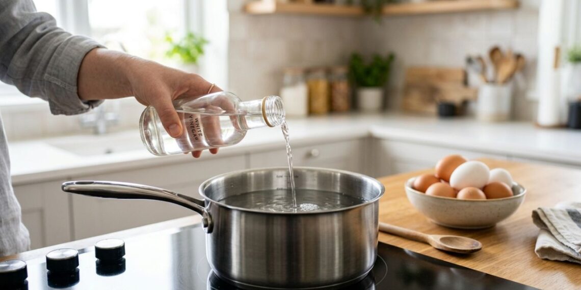 Colocar algumas gotas de vinagre na água antes de colocar os ovos para ferver: para que serve e por que você deve fazer isso para impedir que a casca rache e a clara vaze