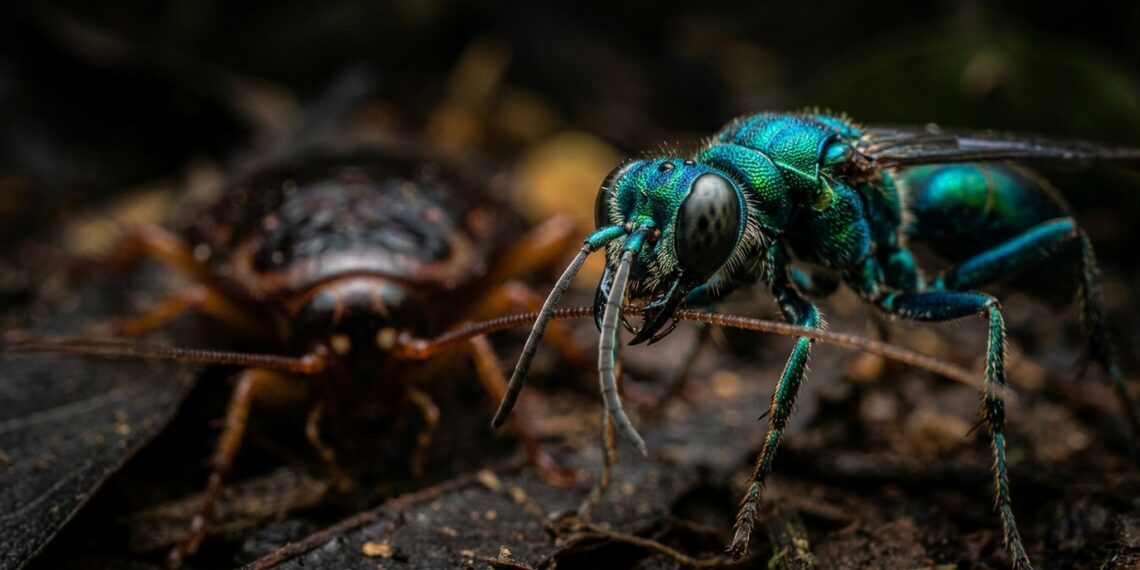 Vespa parasitária injeta veneno no cérebro de baratas para criar "zumbis" obedientes