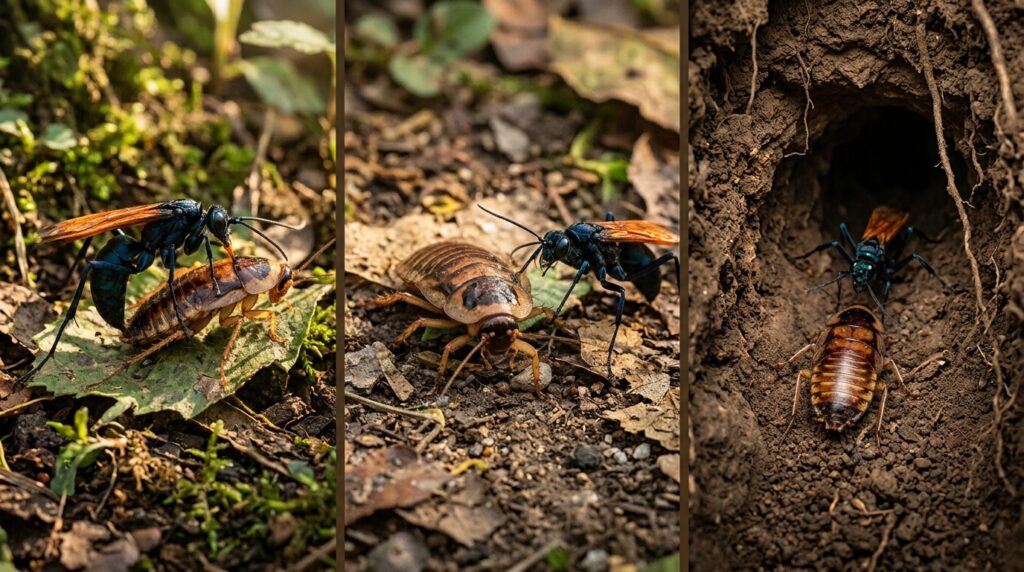 Vespa parasitária injeta veneno no cérebro de baratas para criar "zumbis" obedientes