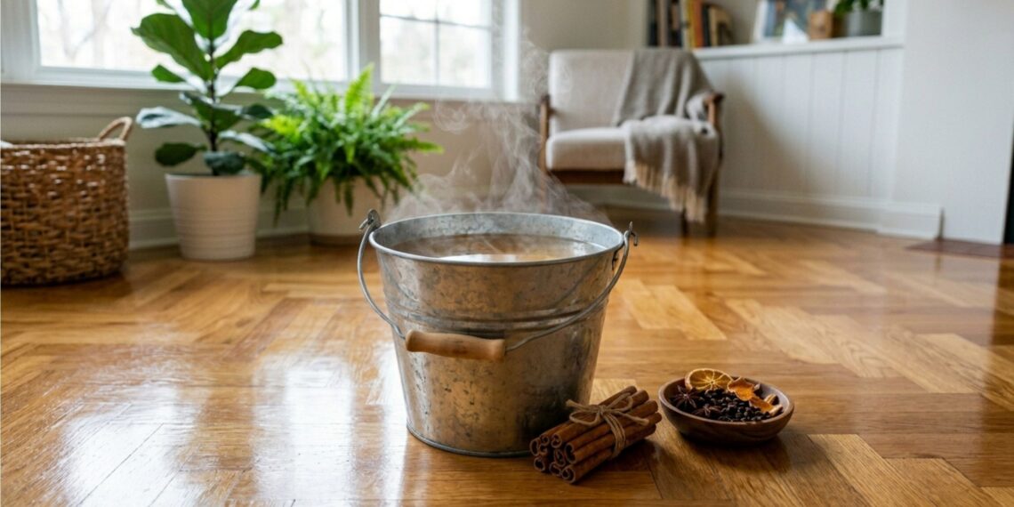 É isso que muitas donas de casa fazem com a água usada para lavar o chão: um truque simples que deixa a casa com um cheiro agradável por dias e ainda faz o parquet brilhar como novo