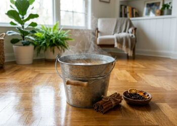 É isso que muitas donas de casa fazem com a água usada para lavar o chão: um truque simples que deixa a casa com um cheiro agradável por dias e ainda faz o parquet brilhar como novo
