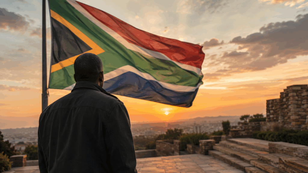 A bandeira da África do Sul tem 6 cores e cada uma carrega uma parte da história do apartheid