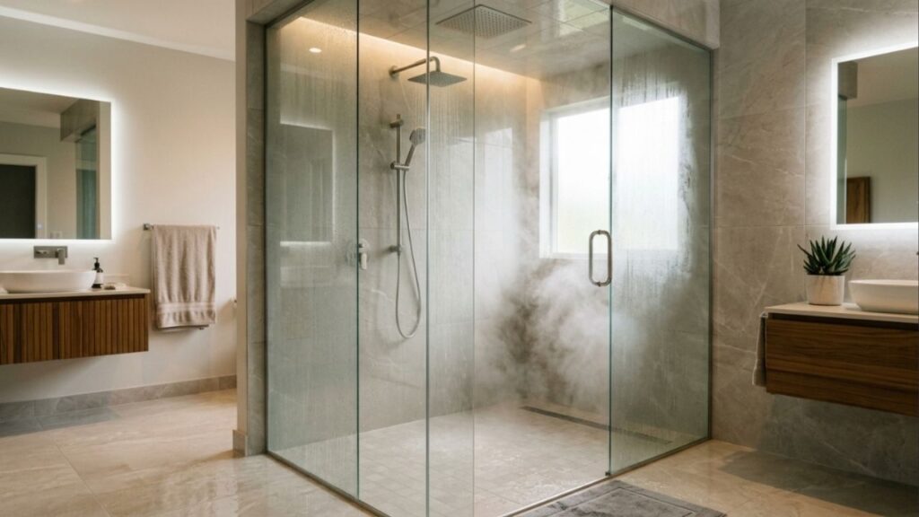 Adeus ao box de banheiro tradicional que deixa o vapor escapar: a nova tendência é mais sofisticada e proporciona um banho de spa