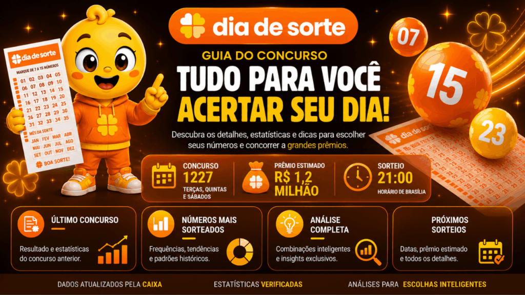 Números sorteados da Dia de Sorte 1227 — resultado de quinta-feira (18/06)