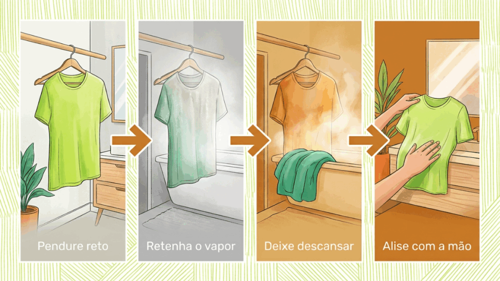 Como desamassar roupa sem ferro usando o segredo do banheiro que quase ninguém aproveita