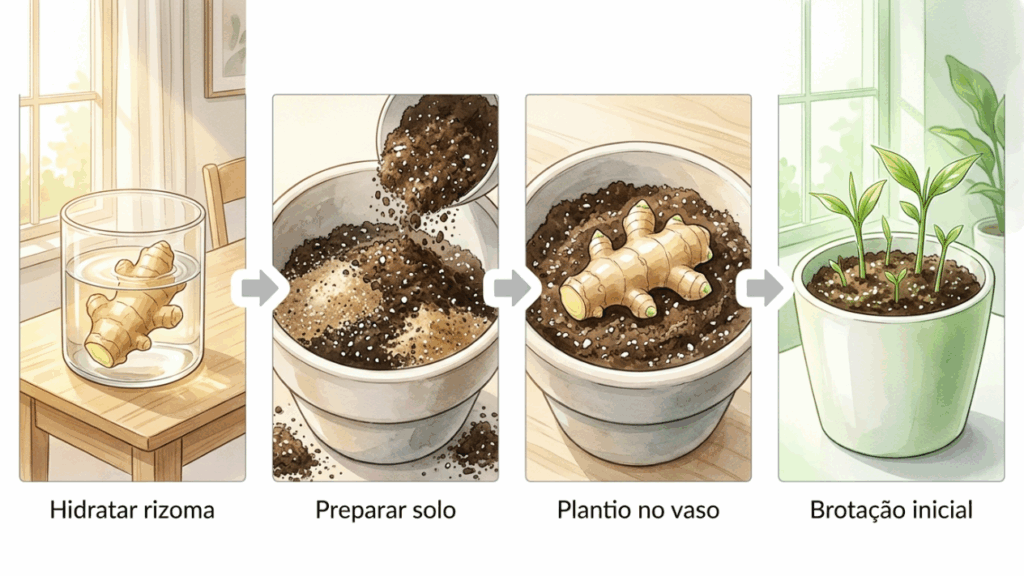 Como plantar gengibre em vaso a partir de um pedaço do mercado: o cuidado no solo que faz brotar rápido