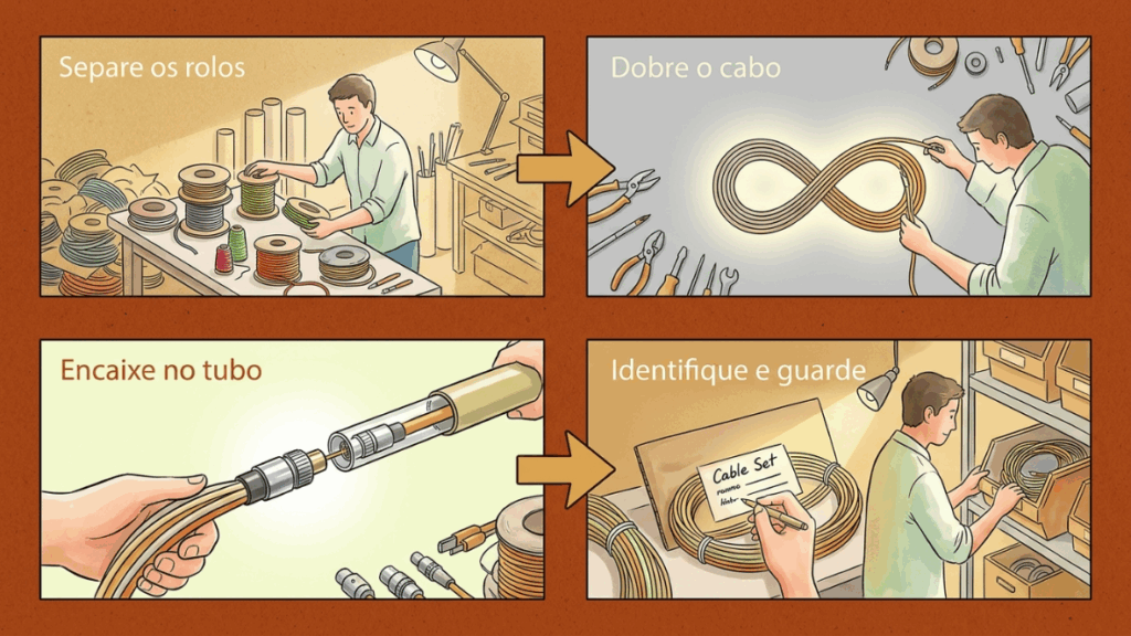 O artesanato funcional mais rápido do Brasil para guardar fones de ouvido e cabos USB