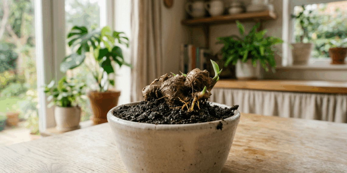 Como plantar gengibre em vaso a partir de um pedaço do mercado: o cuidado no solo que faz brotar rápido