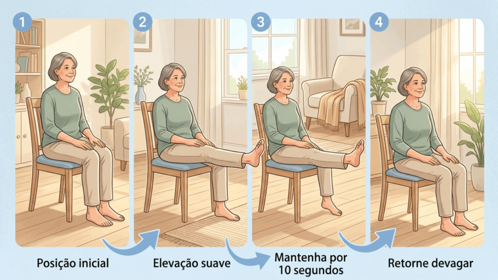 O alongamento de 5 minutos que idosos com artrose nos joelhos podem fazer sem sentir dor
