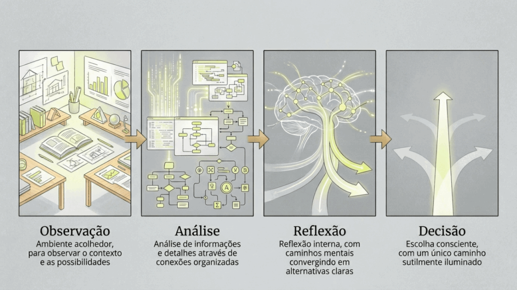 O que significa quando uma pessoa prefere observar antes de tomar uma decisão