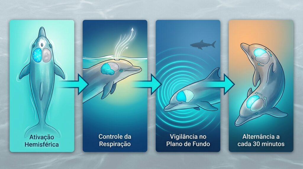 Você acha que o golfinho dorme como qualquer outro animal? Espera até descobrir que ele também consegue respirar