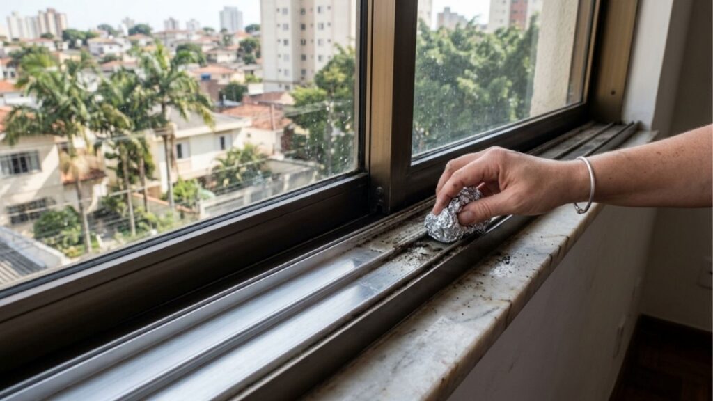 Chega de sujeira! Truque com papel-alumínio ajuda a limpar os trilhos da janela sem esforço