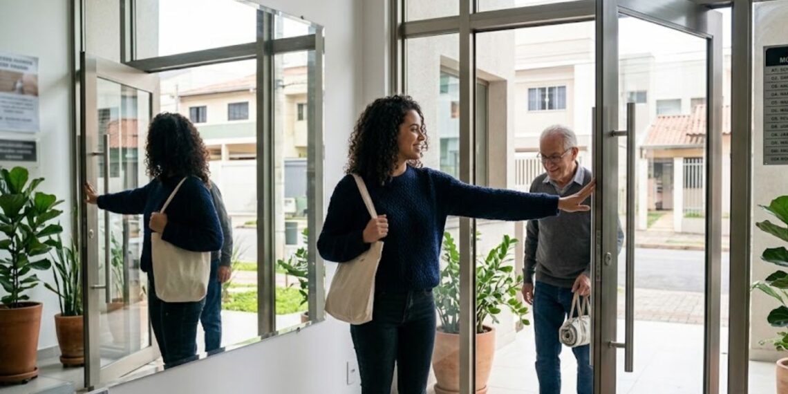 A psicologia revela o que significa quando alguém segura a porta para um desconhecido