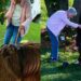 Cão gigante ajuda idosa de 96 anos no jardim e cena viraliza nas redes sociais