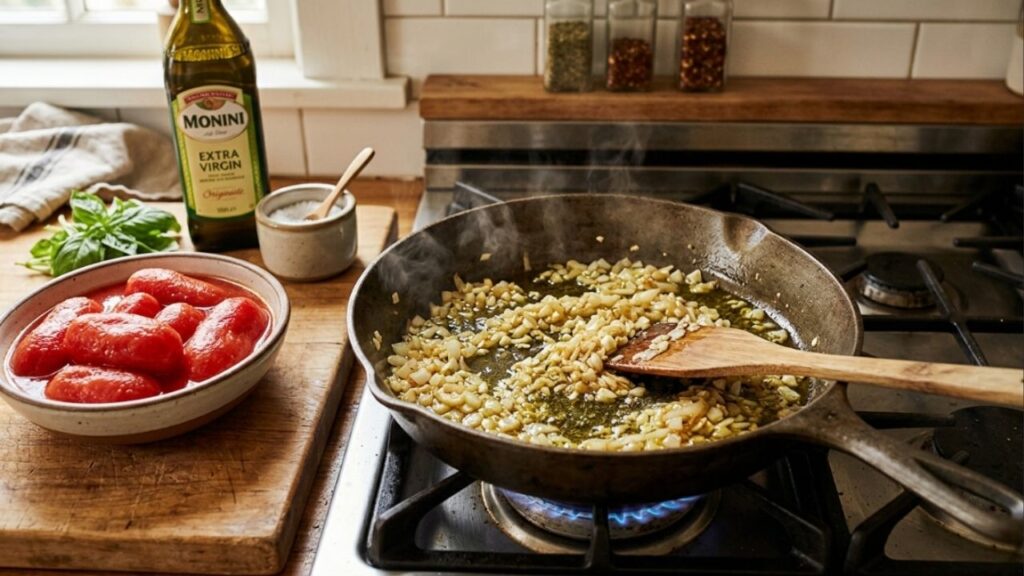 Os melhores chefs concordam: um molho de macarrão perfeito não se faz apenas despejando os tomates na panela; é preciso refogar a base lentamente e adicionar uma concha da água do cozimento da própria massa no final para emulsionar e dar cremosidade