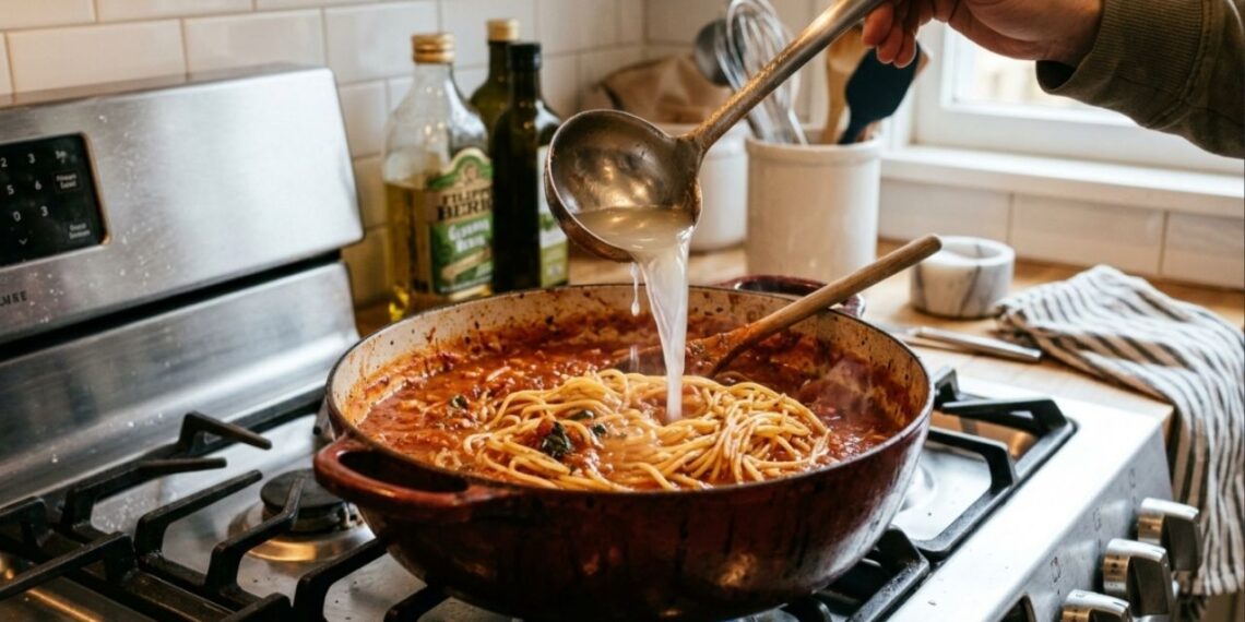 Os melhores chefs concordam: um molho de macarrão perfeito não se faz apenas despejando os tomates na panela; é preciso refogar a base lentamente e adicionar uma concha da água do cozimento da própria massa no final para emulsionar e dar cremosidade