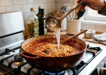 Os melhores chefs concordam: um molho de macarrão perfeito não se faz apenas despejando os tomates na panela; é preciso refogar a base lentamente e adicionar uma concha da água do cozimento da própria massa no final para emulsionar e dar cremosidade
